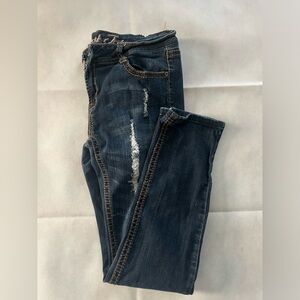 Cest Joi distressed skinny leg denim size 13